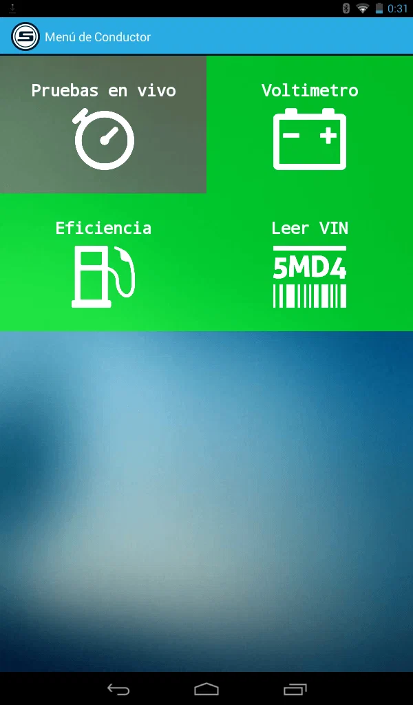 Línea de Datos y Sensores en Tablet